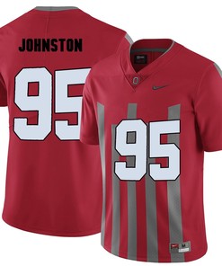 Ohio State Buckeyes Red Cameron Johnston College Football Elite Jersey