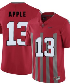 Ohio State Buckeyes Red Eli Apple College Football Elite Jersey