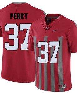 Ohio State Buckeyes Red Joshua Perry College Football Elite Jersey