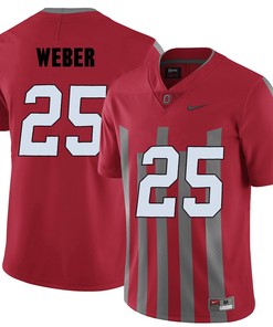 Ohio State Buckeyes Red Mike Weber College Football Elite Jersey