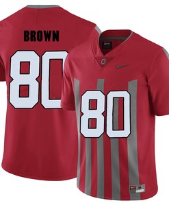Ohio State Buckeyes Red Noah Brown College Football Elite Jersey
