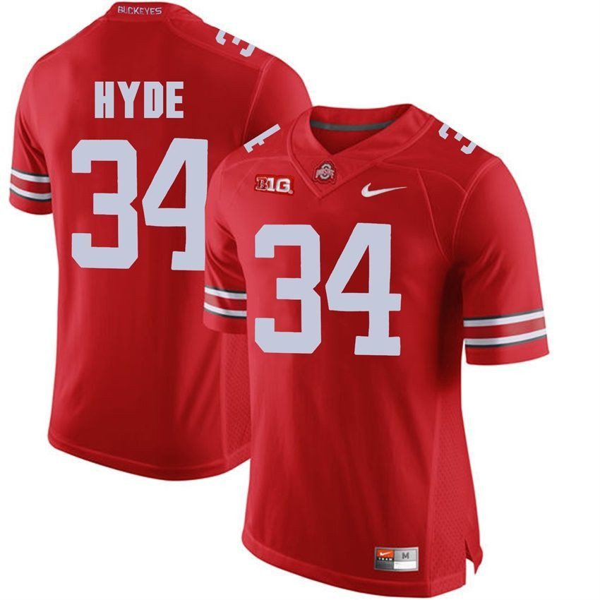 Ohio State Buckeyes Scarlet CameCarlos Hyde Player Football Jersey