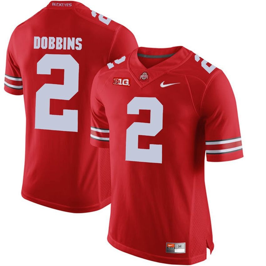 Ohio State Buckeyes Scarlet J.K. Dobbins Player Football Jersey