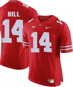 Ohio State Buckeyes Scarlet K.J. Hill Player Football Jersey
