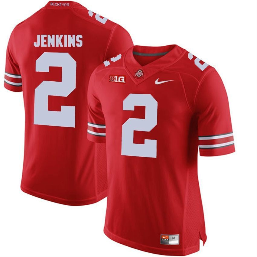 Ohio State Buckeyes Scarlet Malcolm Jenkins Player Football Jersey