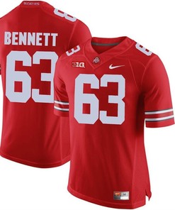 Ohio State Buckeyes Scarlet Michael Bennett Player Football Jersey