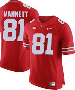 Ohio State Buckeyes Scarlet Nick Vannett Player Football Jersey
