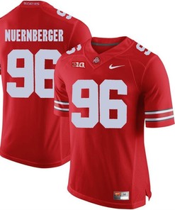 Ohio State Buckeyes Scarlet Sean Nuernberger Player Football Jersey
