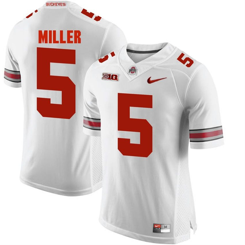 Ohio State Buckeyes White Braxton Miller Player Football Jersey