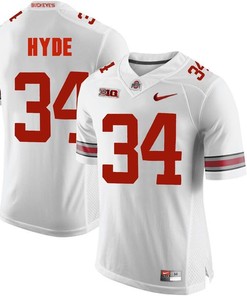 Ohio State Buckeyes White CameCarlos Hyde Player Football Jersey