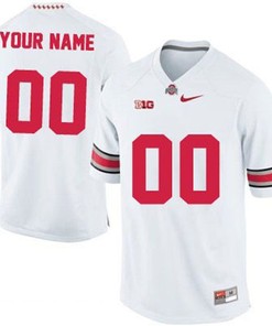Ohio State Buckeyes White Customized Football Jersey
