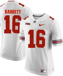 Ohio State Buckeyes White J.T. Barrett Player Football Jersey