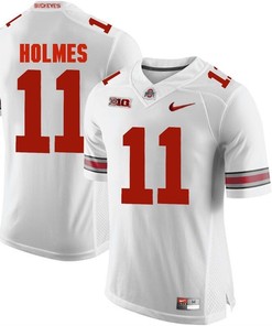 Ohio State Buckeyes White Jalyn Holmes Player Football Jersey