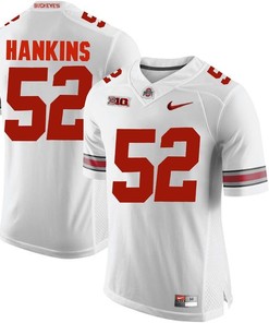 Ohio State Buckeyes White Johnathan Hankins Player Football Jersey