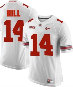 Ohio State Buckeyes White K.J. Hill Player Football Jersey