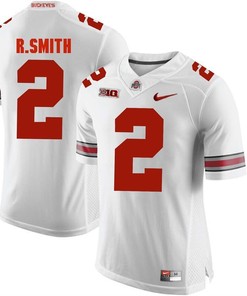 Ohio State Buckeyes White Rod Smith Player Football Jersey