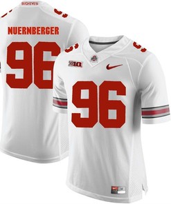 Ohio State Buckeyes White Sean Nuernberger Player Football Jersey