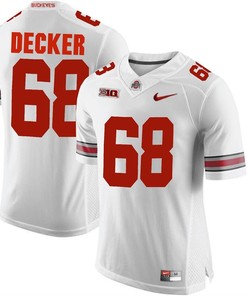 Ohio State Buckeyes White Taylor Decker Player Football Jersey