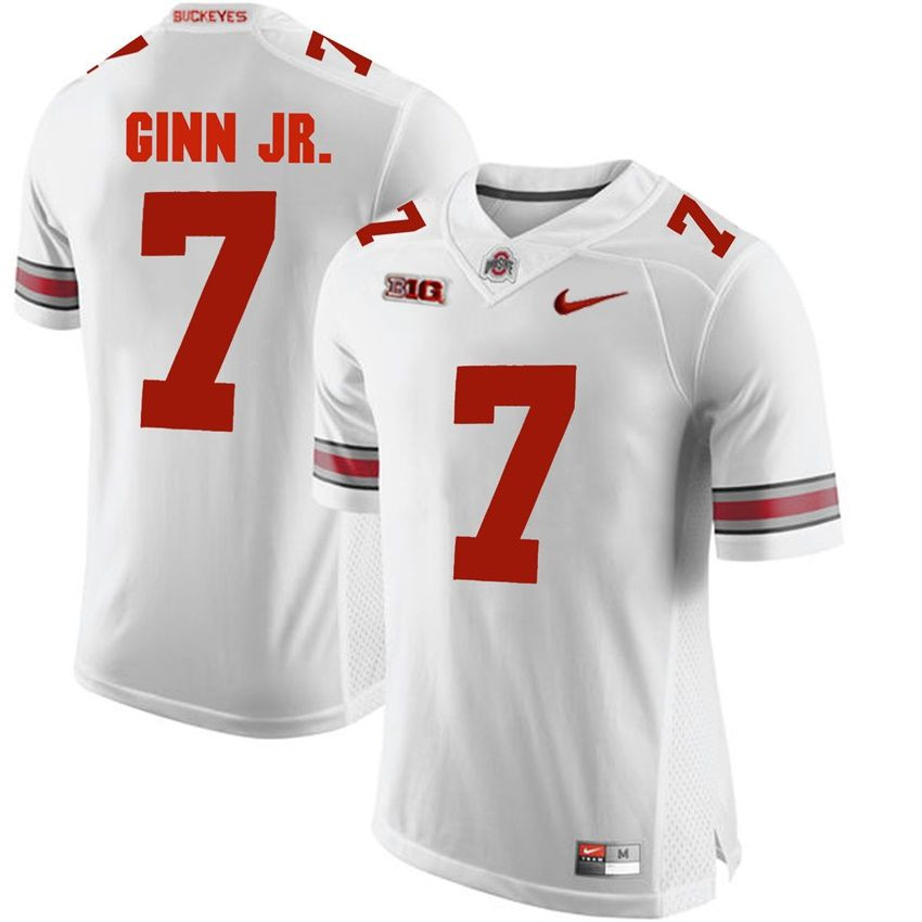 Ohio State Buckeyes White Ted Ginn Jr. Player Football Jersey