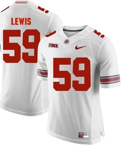 Ohio State Buckeyes White Tyquan Lewis Player Football Jersey