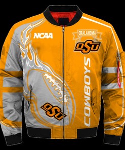 Oklahoma Cowboys Jacket 3D Printed Fire Ball