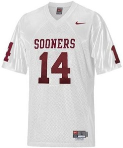 Oklahoma Sooners #14 Sam Bradford White Football Jersey