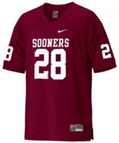 Oklahoma Sooners #28 Adrian Peterson Red Football Jersey