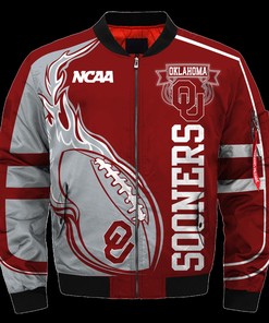 Oklahoma Sooners Jacket 3D Printed Fire Ball