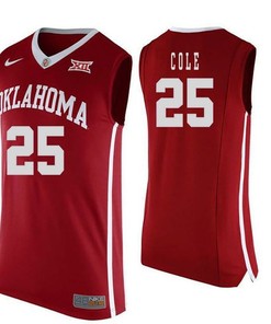 Oklahoma Sooners Red C.J. Cole NCAA Basketball Jersey