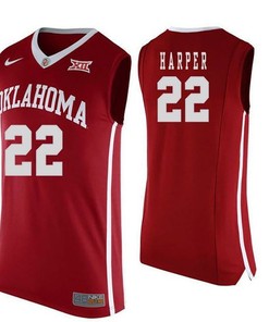 Oklahoma Sooners Red Daniel Harper NCAA Basketball Jersey