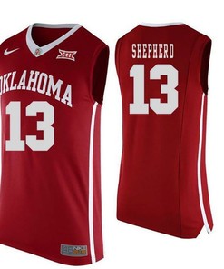 Oklahoma Sooners Red Jordan Shepherd NCAA Basketball Jersey