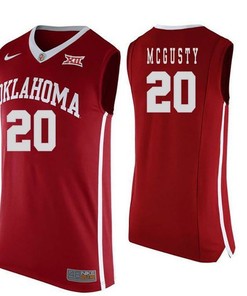 Oklahoma Sooners Red Kameron McGusty NCAA Basketball Jersey