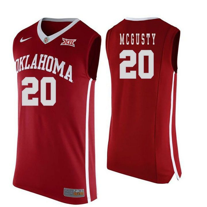 Oklahoma Sooners Red Kameron McGusty NCAA Basketball Jersey