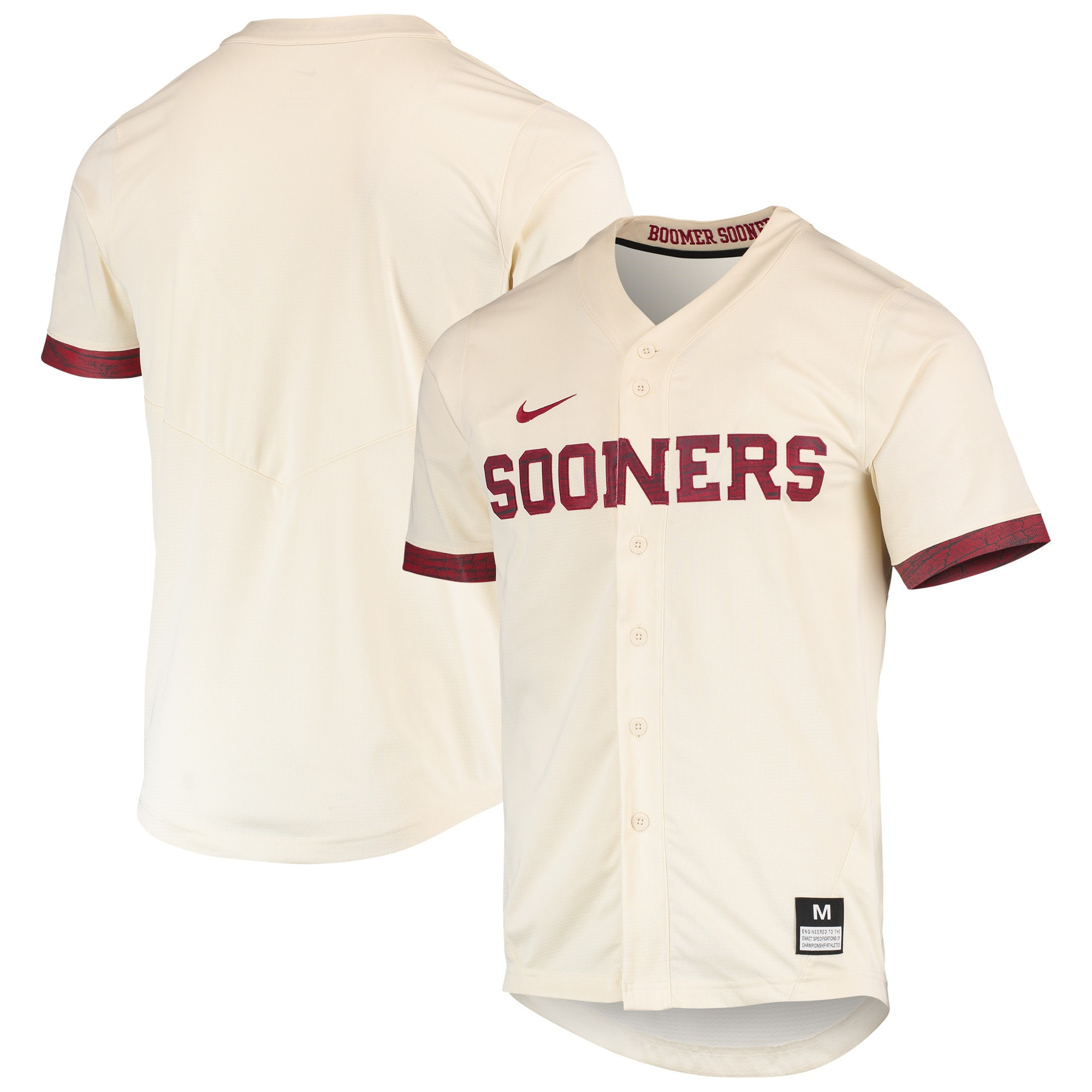 Oklahoma Sooners Replica Baseball Jersey - Natural Ncaa