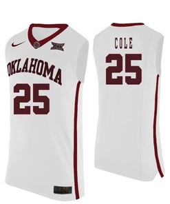 Oklahoma Sooners White C.J. Cole NCAA Basketball Jersey