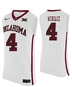 Oklahoma Sooners White Jamuni McNeace NCAA Basketball Jersey