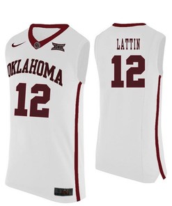 Oklahoma Sooners White Khadeem Lattin NCAA Basketball Jersey