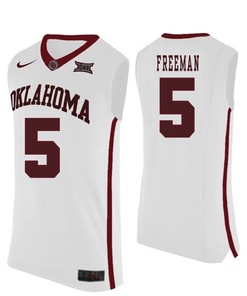 Oklahoma Sooners White Matt Freeman NCAA Basketball Jersey