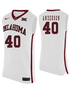 Oklahoma Sooners White Richard Anderson NCAA Basketball Jersey