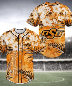 Oklahoma State Cowboys NCAA Baseball Jersey Shirt Flower
