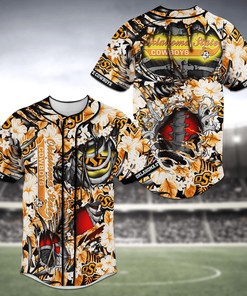 Oklahoma State Cowboys NCAA Baseball Jersey Shirt Skeleton