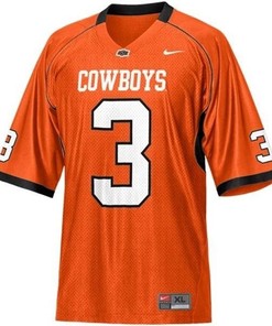 Oklahoma State Cowboys and Cowgirls #3 Brandon Weeden Orange Football Jersey