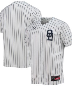 Old Dominion Monarchs Under Armour Pinstripe Replica Baseball Jersey - White Ncaa
