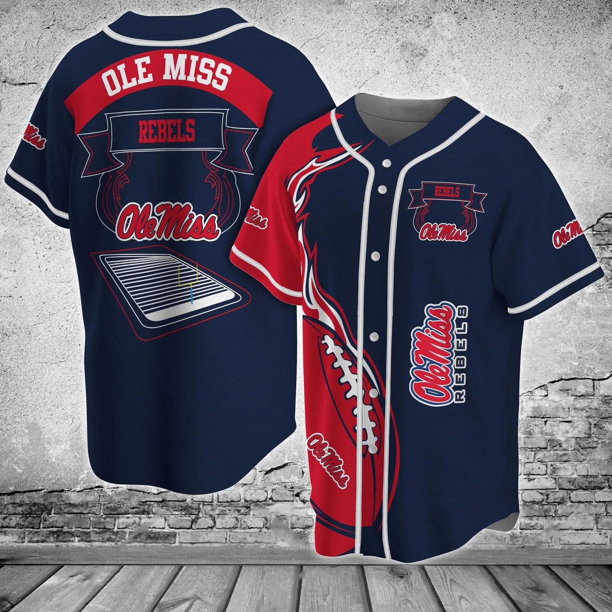 Ole Miss Rebels NCAA Baseball Jersey Shirt Classic