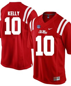 Ole Miss Rebels Red Chad Kelly Player Football Jersey