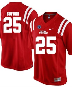 Ole Miss Rebels Red D.K. Buford Player Football Jersey