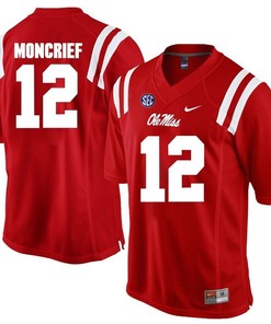 Ole Miss Rebels Red Donte Moncrief Player Football Jersey