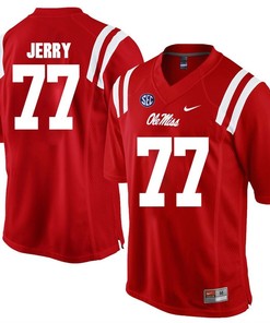 Ole Miss Rebels Red John Jerry Player Football Jersey