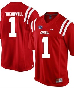 Ole Miss Rebels Red Laquon Treadwell Player Football Jersey