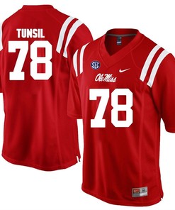 Ole Miss Rebels Red Laremy Tunsil Player Football Jersey